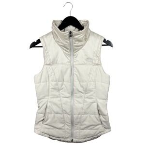 THE NORTH FACE Pseudio Puffer Vest Women's Sz S in Cream / Beige